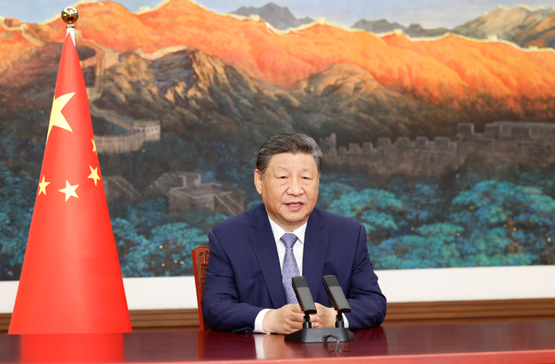 　　4月23日，国家主席习近平向气候和公正转型领导人视频峰会发表致辞。